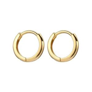 8mm Gold-Plated Stainless Steel Hoop Earrings – Small Unisex Cartilage Hoops